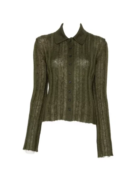 Cardigan Khaite tricotate verde