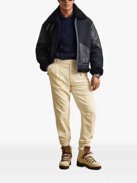 Παντελόνι Ralph Lauren Purple Label κοτλέ μωβ