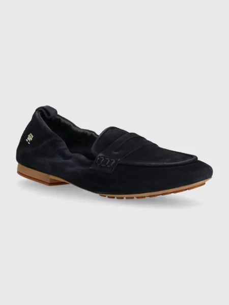 Велурени мокасини Tommy Hilfiger TH SUEDE MOCCASIN