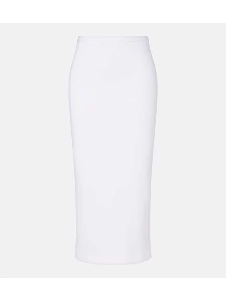 Fustă tip creion Max Mara din jerseu alb