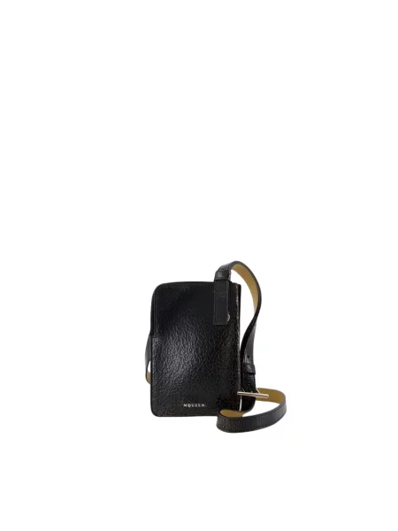 Torba crossbody Alexander Mcqueen zamszowa czarna