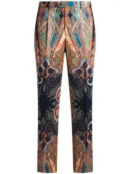 Pantaloni Etro de lână cu imagine cu model paisley