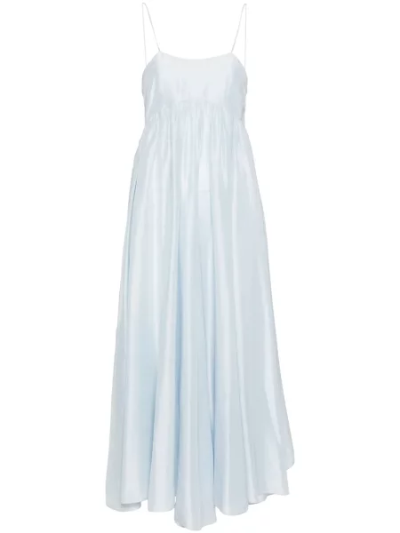 Rochie maxi Forte_forte de mătase albastru