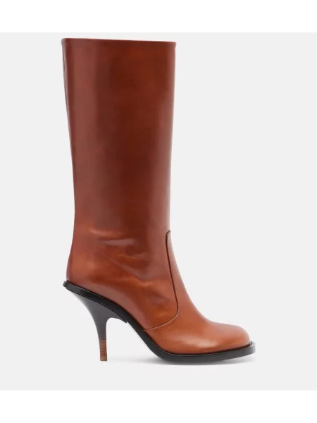 Cizme Dries Van Noten din piele maro