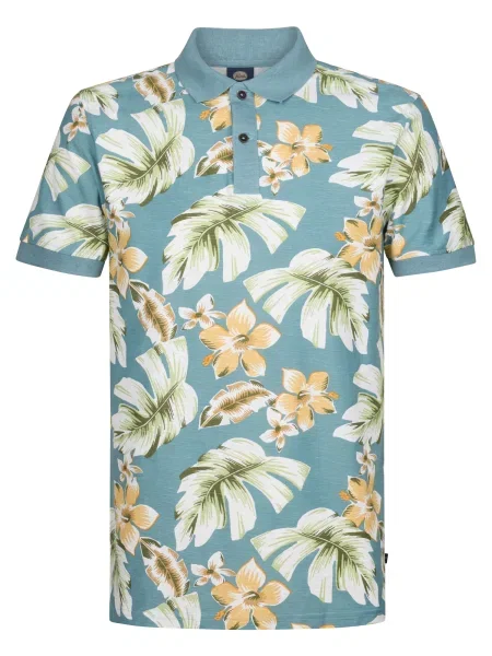 Petrol Industries Tricou polo celest albastru