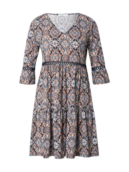 Hailys Rochie bleumarin / albastru regal / maro deschis / vin roșu