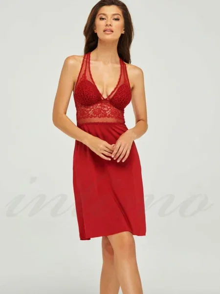 Короткая ночнушка червона