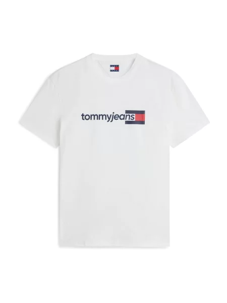 Tommy Jeans Tricou ENTRY DNA bleumarin / roșu alb