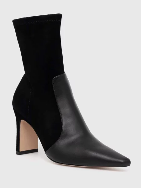 BOSS botine Safra femei cu drept negru