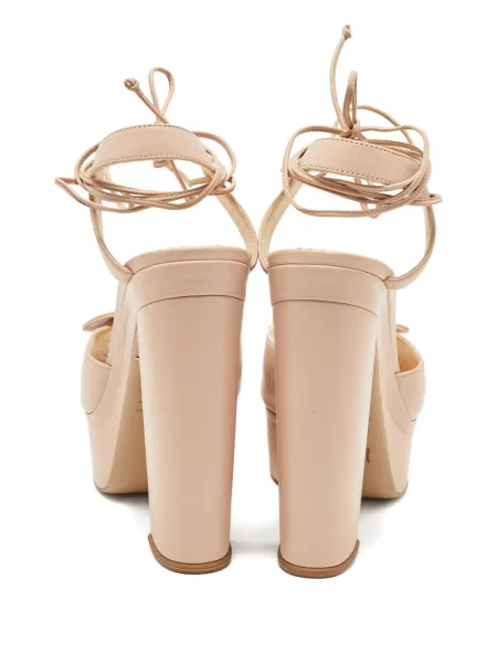 Iš natūralios odos sandalai Charlotte Olympia rožinė