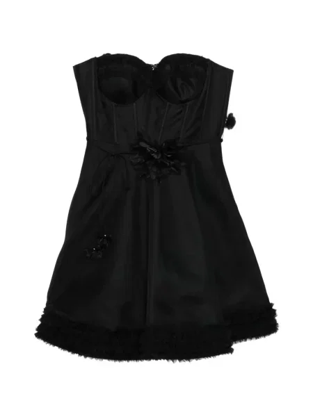 Rochie mini Zimmermann fără mâneci cu model floral de costum negru