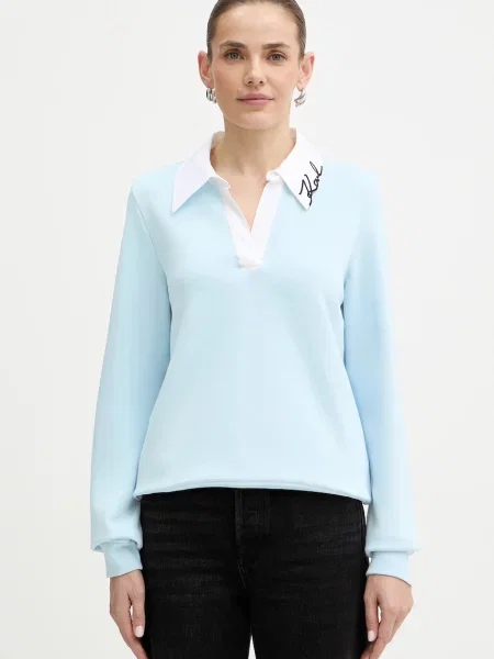 Bluză Karl Lagerfeld albastru