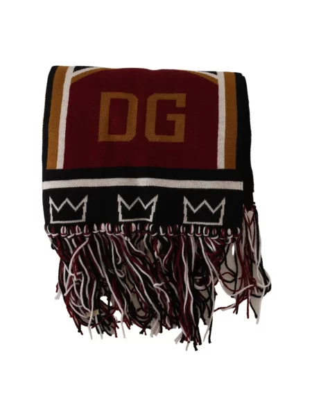 Szal Dolce And Gabbana elegancka z logo wełniana