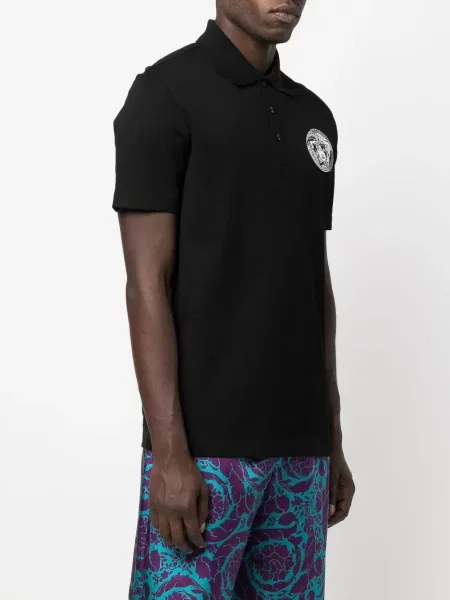 Polo Versace με κέντημα μαύρο