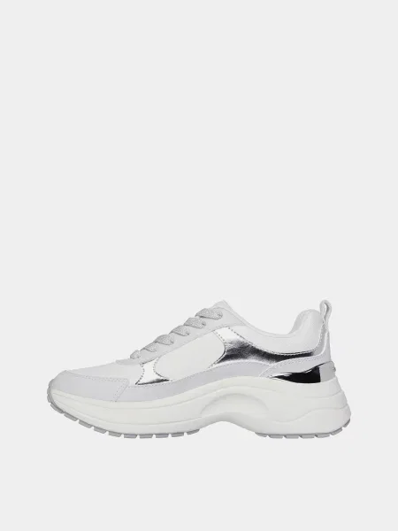 Кожаные повседневные кроссовки Skechers белые