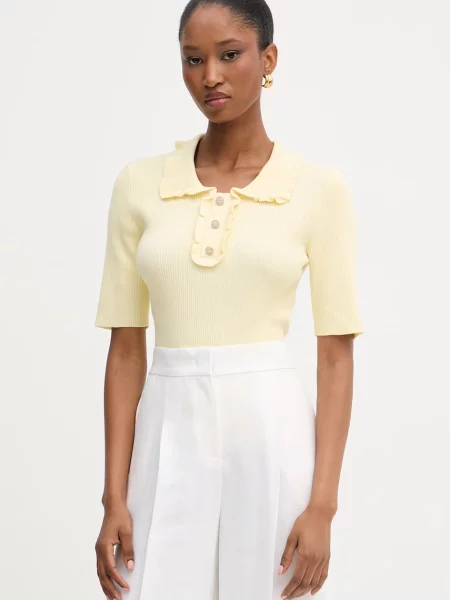 Morgan bluză pentru femei cu vâscoză galben