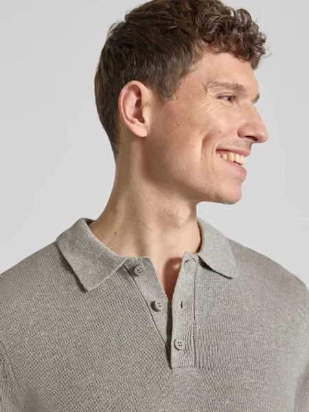 Koszulka polo z mieszanki bawełny i lnu krój regular fit Jake*s Studio Men