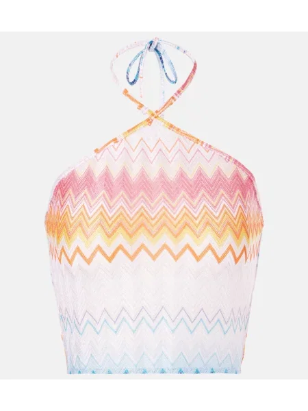 Top Missoni cu gât halter
