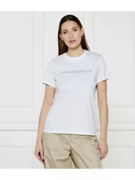 Karl Lagerfeld Tricou LOGO alb