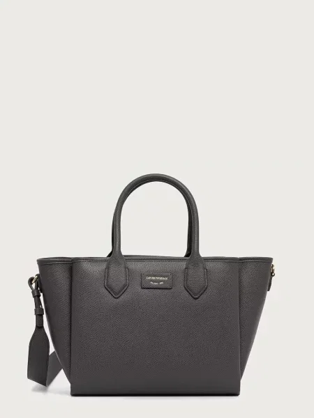 Emporio Armani geantă pentru femei cu imitație de piele gri