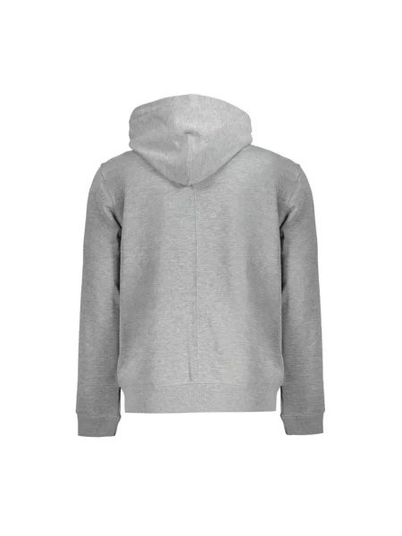 Bluza z kapturem Calvin Klein z długim rękawem szara
