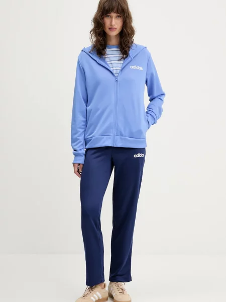 Анцуг adidas Linear лилаво синьо