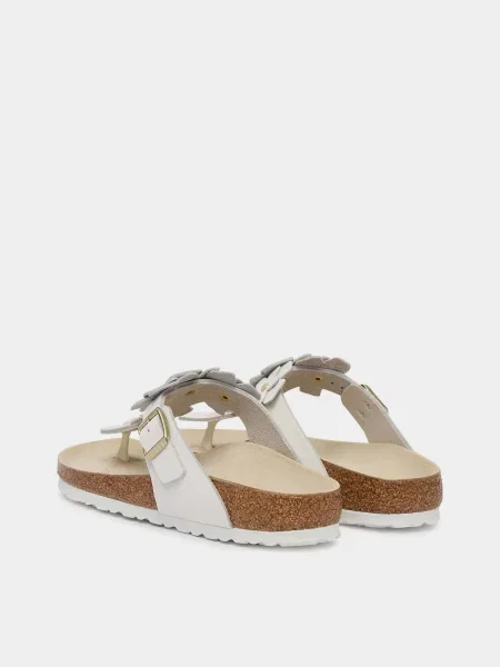 Кожаные шлепанцы Birkenstock белые