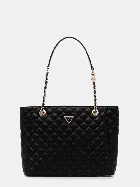 Duża torebka na łańcuszku Guess czarna