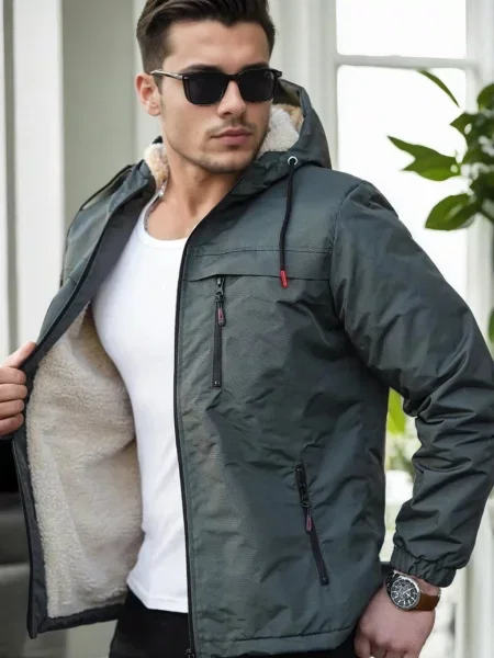 Palton de blană Dewberry kaki