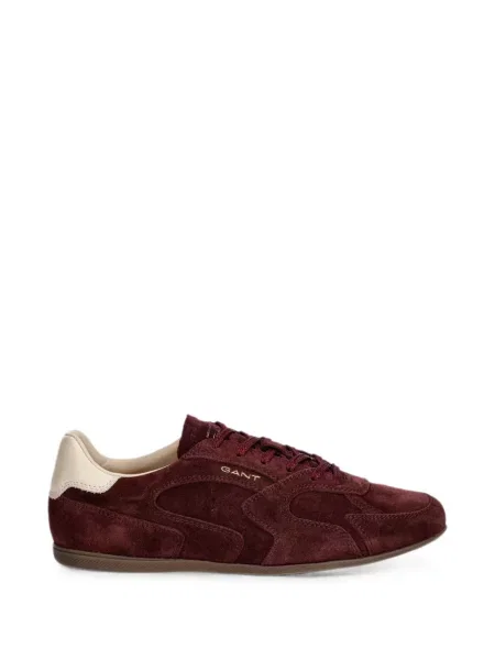 Sneakerși Gant din piele de căprioară roșu