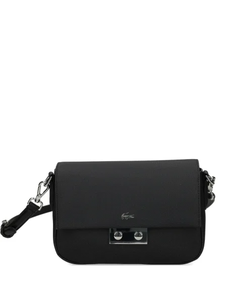 Mini geantă messenger Lacoste mini negru