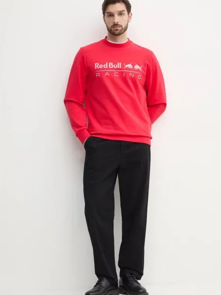 Кофта Red Bull Racing x Pepe Jeans TEAM LOGO CREW з принтом червоний