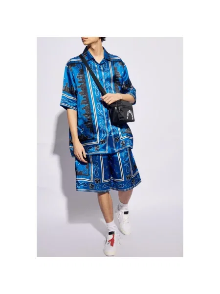 Bermudy Off-white z nadrukiem białe