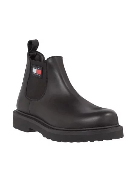 Sztyblety Tommy Hilfiger skórzane czarne
