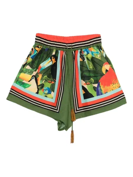 Szorty Farm Rio z nadrukiem zielone