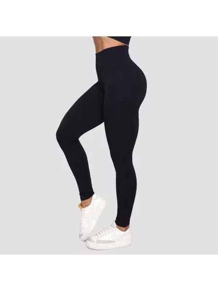 Legginsy fitness bezszwowe Lift czarne