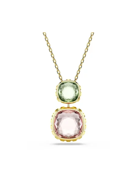Lniany naszyjnik Swarovski żółty