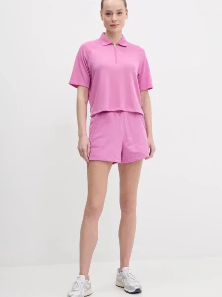 Шорти Helly Hansen з принтом висока посадка фіолетовий