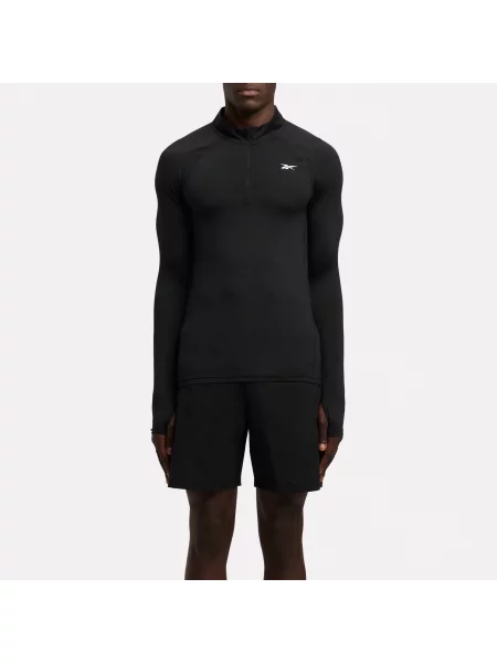 Reebok bluza ID Train Muscle z zamkiem do połowy długości male Black Size: S czarna