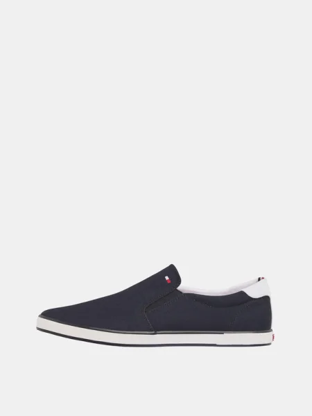 Pantofi Tommy Hilfiger slip-on negru