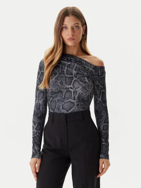 Блуза с дълги ръкави Guess ANITA сиво