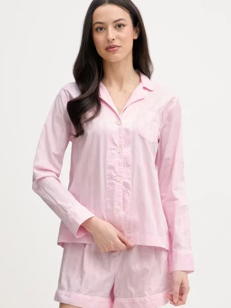 Lauren Ralph Lauren dvoudílné pyžamo růžové
