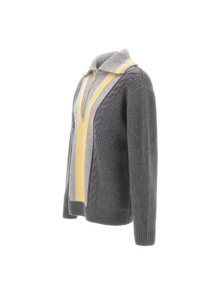 Drôle de Monsieur Trucker sweter wełniany szary