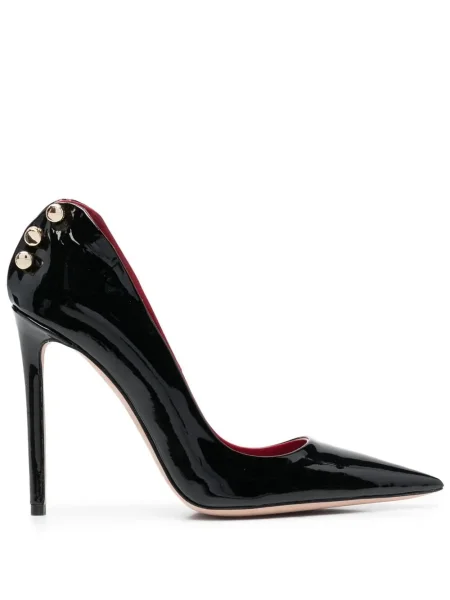 Pantofi cu toc Hardot din piele de lac negru