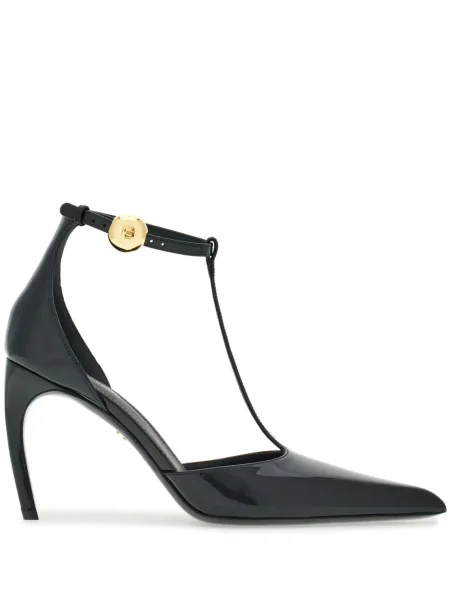 Pantofi cu toc Ferragamo din piele de lac negru