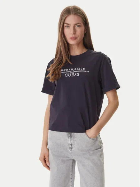 Guess Tricou GUESS x NORTH SAILS Bleumarin albastru