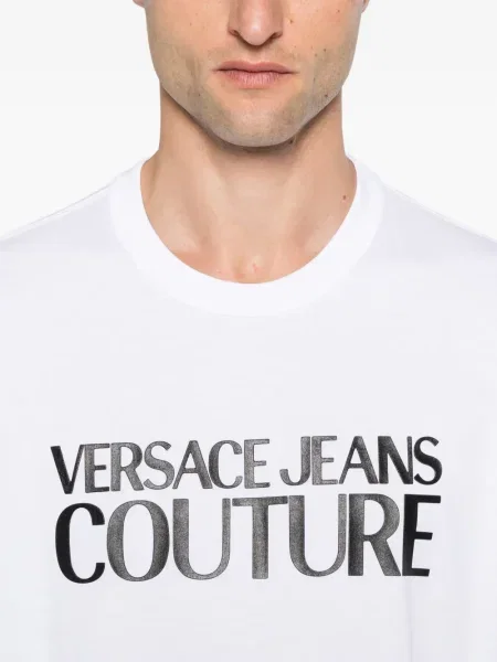 Tricou Versace Jeans Couture cu imagine alb