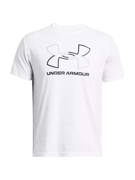 Pánske tréningové tričko Under Armour GL Foundation Update white/mod gray/black biela