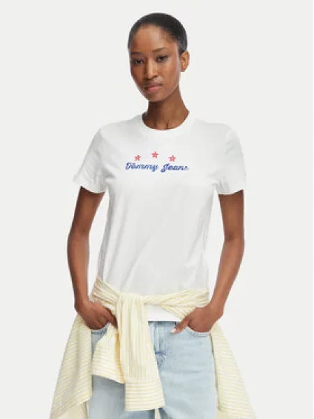 Tommy Jeans Marškinėliai balta