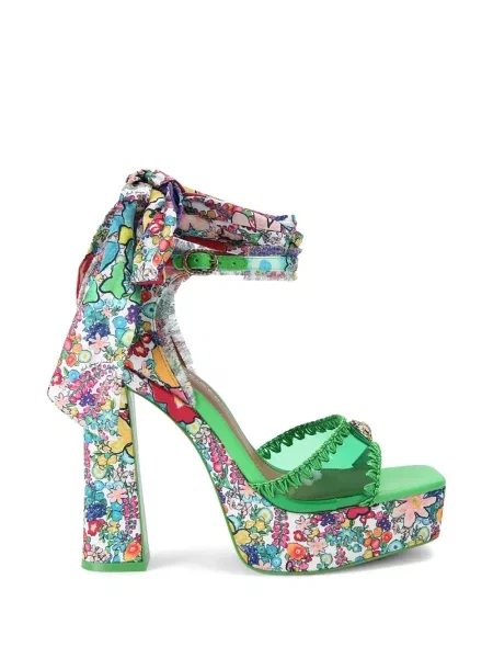 Сандали Kurt Geiger London на платформе връзки зелено